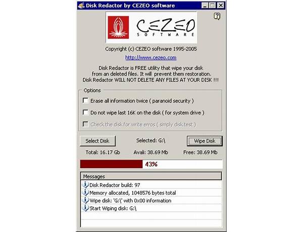 Disk Redactor for Windows - Download it from Habererciyes for free